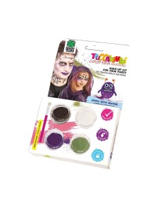 Kit trucco professionale ad acqua per strega con colori e pennello per Halloween makeup