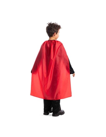 Mantello rosso lungo in taffetas per costume da vampiro e travestimenti Halloween