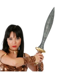 Spada spartana in plastica rigida 70cm per costumi guerriero greco romano carnevale