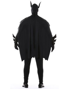 Costume Batman replica nero completo con tuta muscolare, mantello, maschera e cintura per adulto 2