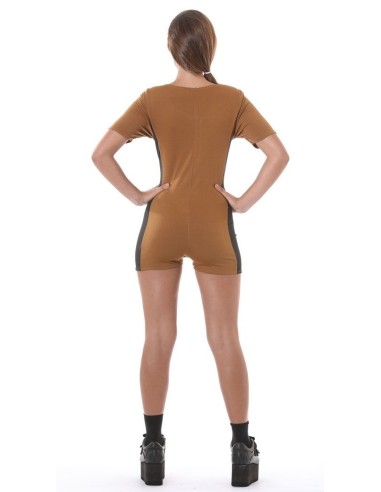 Costume Tomb Raider Lara Croft con tuta marrone, cintura e fondine per donna