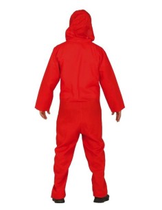 Costume La Casa di Carta tuta rossa con cappuccio e zip per travestimenti uomo 2