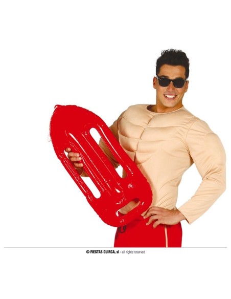 Salvagente gonfiabile rosso da bagnino accessorio per costume carnevale halloween