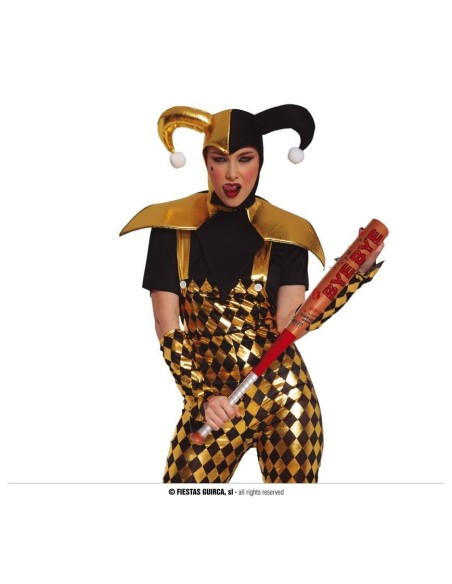 Mazza da baseball rossa 73cm accessorio per costumi Halloween e travestimenti horror teatro