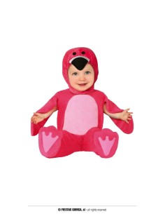 Costume fenicottero rosa per neonato 12-18 mesi con cappuccio e tutina
