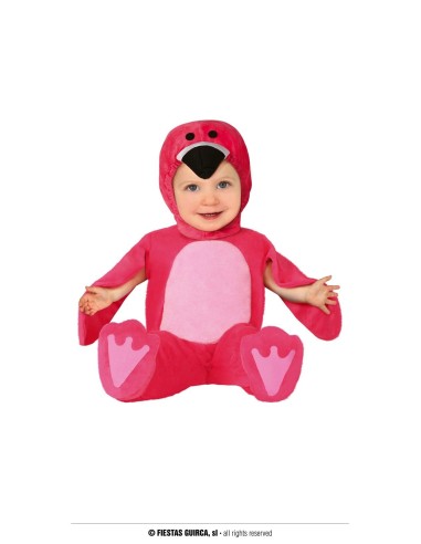 Costume fenicottero rosa per neonato 12-18 mesi con cappuccio e tutina