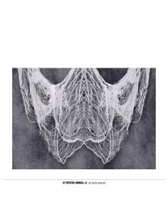 Tenda decorativa bianca 200x500cm per allestimenti Halloween e scenografie teatrali