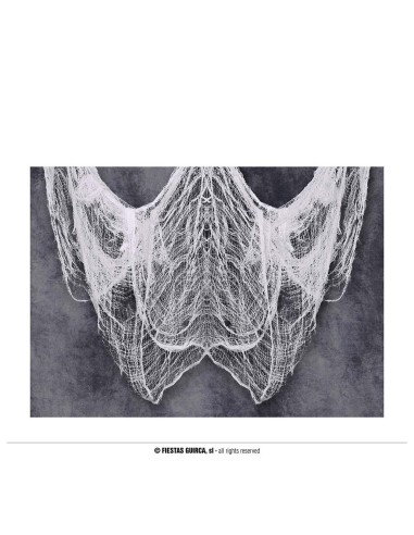 Tenda decorativa bianca 200x500cm per allestimenti Halloween e scenografie teatrali