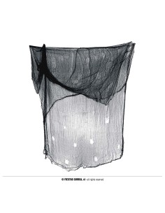 Tenda decorativa nera semitrasparente 200x500cm per decorazioni Halloween e feste a tema