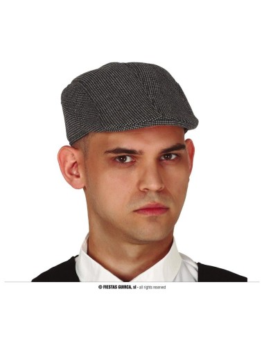 Berretto inglese grigio vintage per costumi d'epoca e travestimenti storici