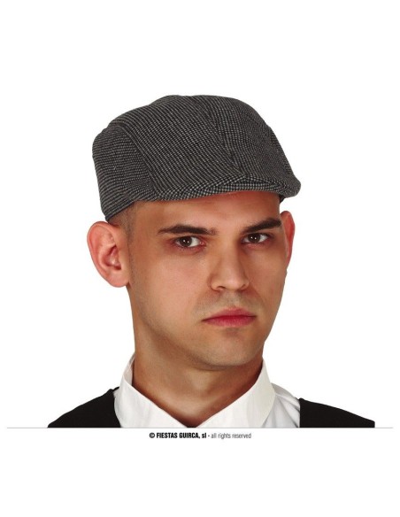 Berretto inglese grigio vintage per costumi d'epoca e travestimenti storici