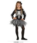 Costume scheletro con tutù bambina 3/4 anni