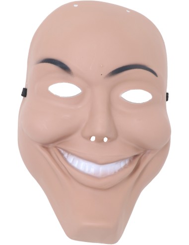Maschera ladro sorridente con baffi e sorriso malizioso per travestimenti e feste in maschera