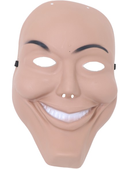 Maschera ladro sorridente con baffi e sorriso malizioso per travestimenti e feste in maschera