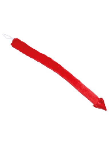 Coda da diavolo rossa lunga 60cm accessorio per costume Halloween diabolico
