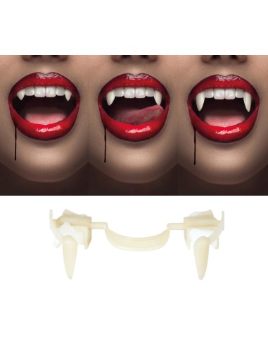 Canini retrattili vampiro denti finti accessorio Halloween trasformazione