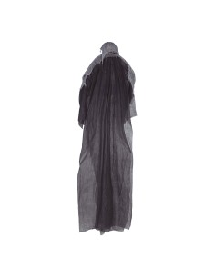 Decorazione Halloween scheletro gigante 320cm con tunica grigia e maschera teschio da appendere 2