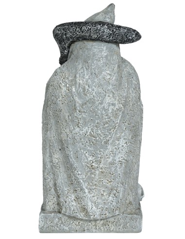 Lapide decorativa Halloween con morte incappucciata, scritta RIP e teschi alla base in poliresina effetto pietra