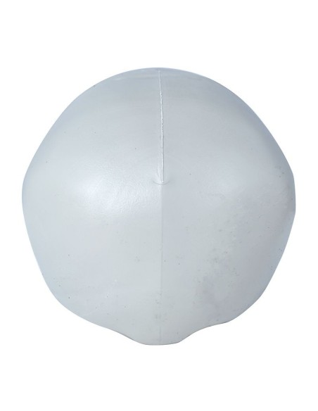 Teschio decorativo in PVC grigio-bianco 20 cm con orbite profonde e dentatura completa per Halloween