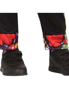 Costume scheletro mariachi bambino con sombrero nero, giacca decorata oro e rosso, chitarra giocattolo inclusa 2