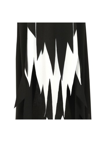 Costume suora diabolica bambina con abito nero strappato e velo per Halloween horror