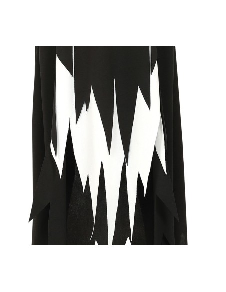 Costume suora diabolica bambina con abito nero strappato e velo per Halloween horror