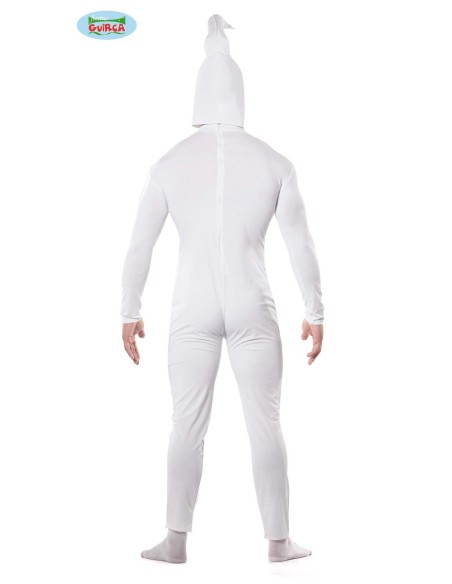 Costume spermatozoo bianco aderente per feste a tema originali e divertenti
