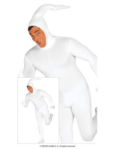 Costume spermatozoo bianco aderente per feste a tema originali e divertenti