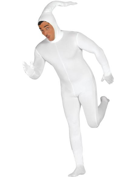 Costume spermatozoo bianco aderente per feste a tema originali e divertenti