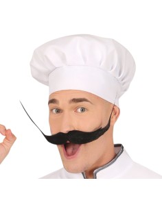 Costume da chef completo con giacca bianca, pantaloni a scacchi e cappello da cuoco per feste a tema 2