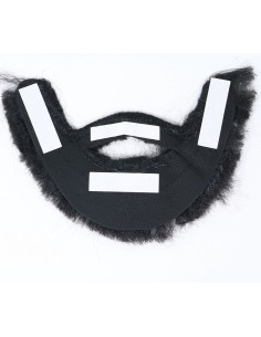Barba finta nera corta con elastici per travestimenti da pirata e costumi Halloween