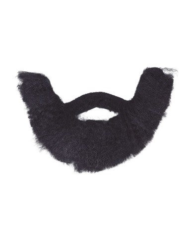 Barba finta nera corta con elastici per travestimenti da pirata e costumi Halloween