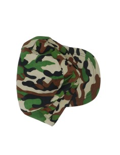 Cappello militare mimetico verde marrone nero costume soldato carnevale halloween