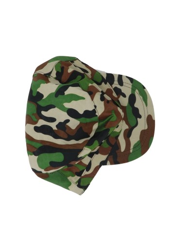 Cappello militare mimetico verde marrone nero costume soldato carnevale halloween