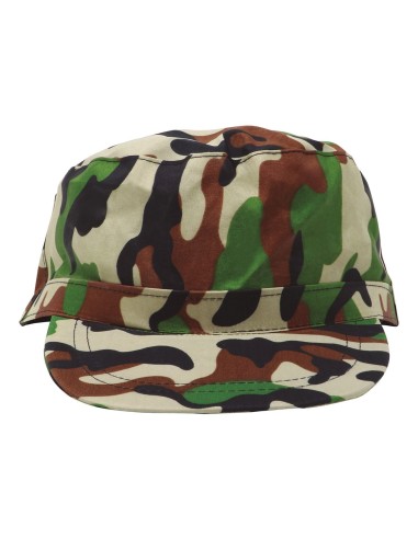 Cappello militare mimetico verde marrone nero costume soldato carnevale halloween
