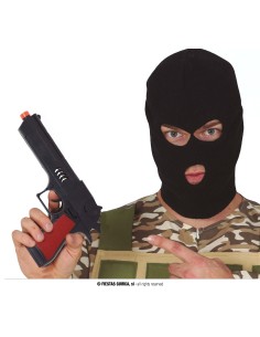 Pistola giocattolo nera in plastica per costumi da gangster cowboy e feste a tema 2