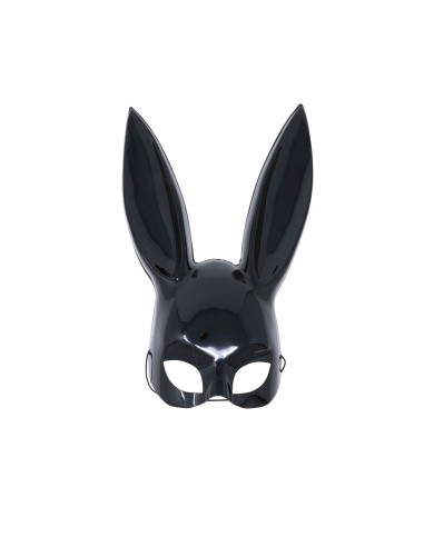 Mascherina nera da coniglietta sexy con orecchie per feste e Halloween