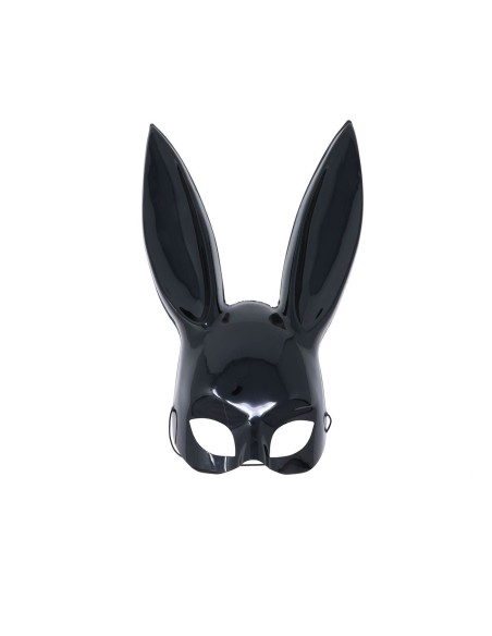 Mascherina nera da coniglietta sexy con orecchie per feste e Halloween