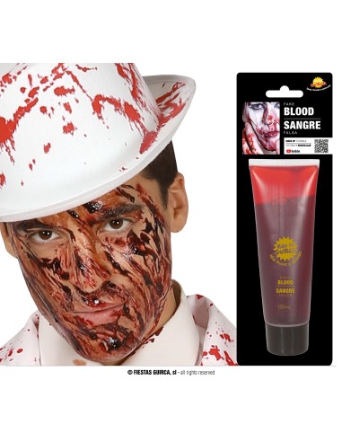 Tubetto sangue finto 100ml per makeup horror e effetti speciali Halloween