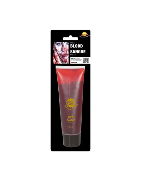 Tubetto sangue finto 100ml per makeup horror e effetti speciali Halloween