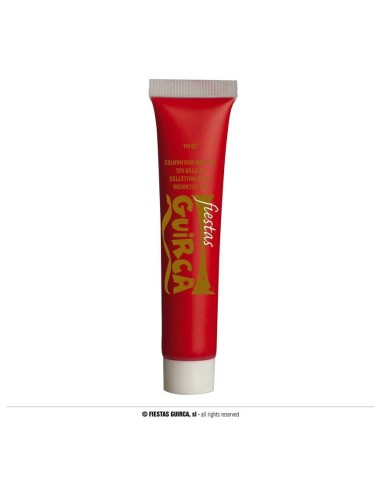 Tubetto trucco rosso watercolor 20ml per make-up Halloween e Carnevale su confezione nera