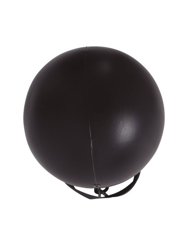 Palla al piede nera con catena e cinturino per costume da carcerato detenuto