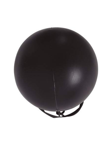 Palla al piede nera con catena e cinturino per costume da carcerato detenuto