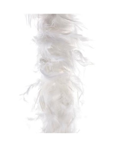 Boa di piume bianche lungo 2 metri per costumi teatrali e feste vintage