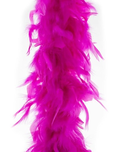 Boa fucsia in piume naturali lungo 2 metri per feste Carnevale e spettacoli burlesque