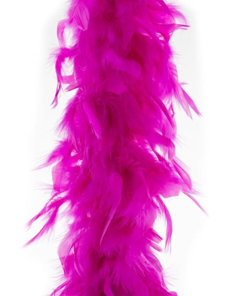 Boa fucsia in piume naturali lungo 2 metri per feste Carnevale e spettacoli burlesque