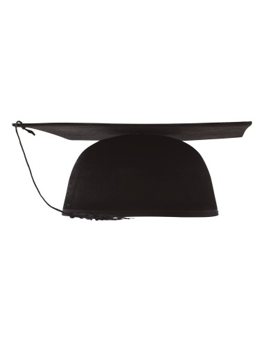 Cappello da laureato nero in feltro con nappa e tocco quadrato per cerimonie universitarie