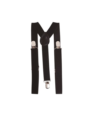 Bretelle nere regolabili con clip metalliche per costumi carnevale e travestimenti vintage