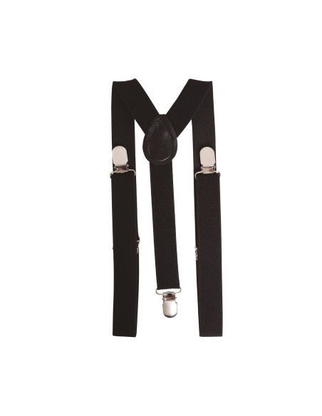 Bretelle nere regolabili con clip metalliche per costumi carnevale e travestimenti vintage