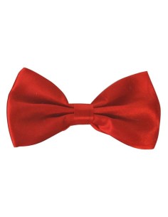 Papillon rosso in raso lucido con fiocco elegante per cerimonie e feste